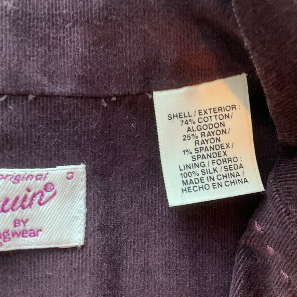 Penguin XS or 0 women Corduroy blazer/jacket Burgundy Preppy Old Money Y2K - Picture 4 of 10